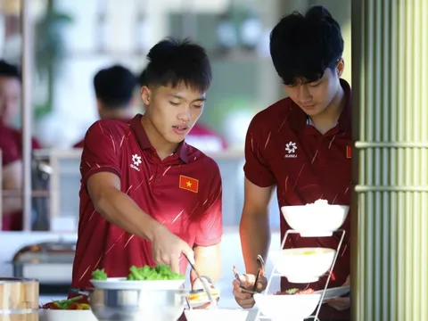 Bữa sáng của U22 Việt Nam sau chiến thắng