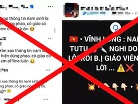 Công an Vĩnh Long bác thông tin nam sinh tự tử vì bị phát hiện dùng phao thi