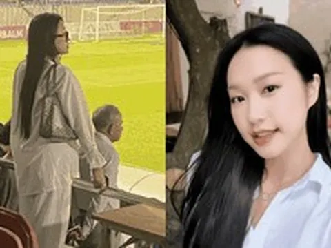Không nhận ra Doãn Hải My qua "camera thường" khi đi cổ vũ Văn Hậu, sao khác ảnh trên mạng lắm!