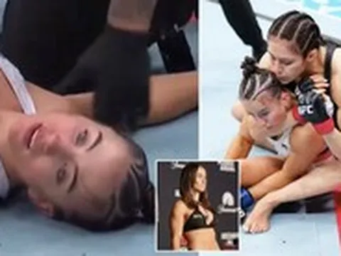 Nữ võ sĩ xinh như búp bê bị siết cổ đến bất tỉnh, nhân viên y tế phải lao vào cấp cứu ngay trên sàn đấu