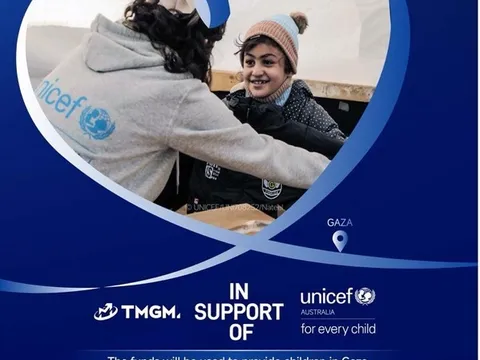 TMGM hỗ trợ các nỗ lực nhân đạo của UNICEF Australia dành cho trẻ em tại Gaza