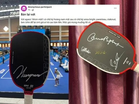Fan Pickleball xin chữ ký của các tay vợt tại PPA Hà Nội về rao bán lại giá 66 triệu đồng