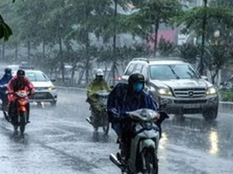 Không khí lạnh yếu gây mưa dông ở Bắc Bộ, Bắc Trung Bộ, có nơi trên 80mm