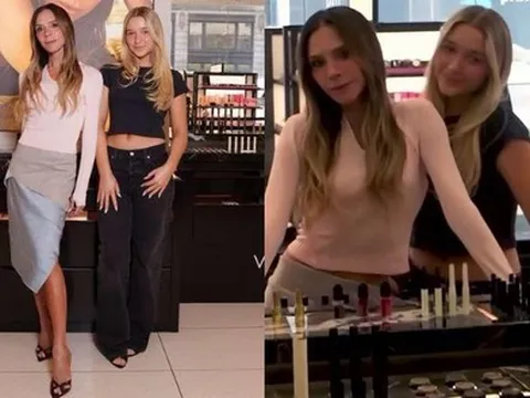 Tiểu thư Harper Beckham cực xinh "tháp tùng" Victoria công tác, thần thái chuẩn nữ thừa kế đế chế tỷ đô