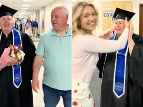 Bà lão 74 tuổi tốt nghiệp đại học sau hơn 5 thập kỷ gác giấc mơ vì gia đình