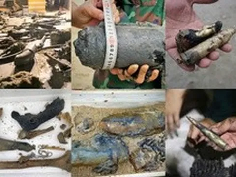 Có gì bên trong khối thép khổng lồ nghi xe tăng vừa trục vớt ở bờ biển Gia Lai?