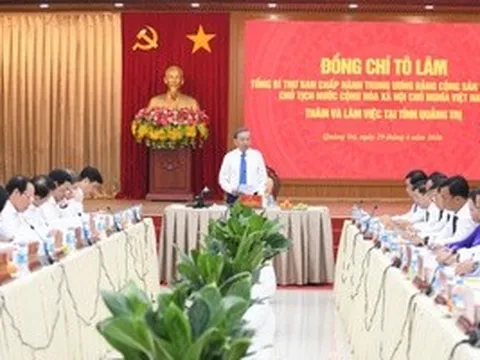 Tổng Bí thư, Chủ tịch nước Tô Lâm: Quảng Trị cần tái định vị không gian phát triển