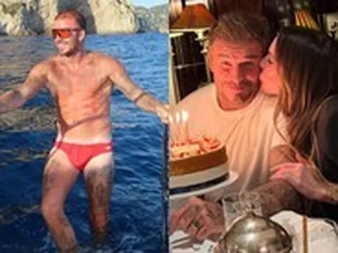 David Beckham diện quần bơi khoe body săn chắc tuổi 51, đón sinh nhật ngọt ngào nhưng vẫn bị con cả xa lánh