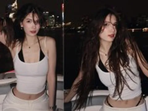 Em gái người mẫu của thủ môn Lâm Tây khoe visual mỹ nhân trên du thuyền, body "nét căng", vòng eo "con kiến"