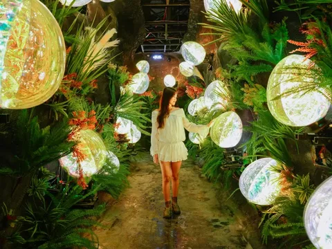 Cận cảnh không gian nghệ thuật ánh sáng tương tác vừa ra mắt tại Bà Nà