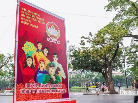 Hà Nội trang hoàng chào mừng Đại hội MTTQ Việt Nam lần thứ XI