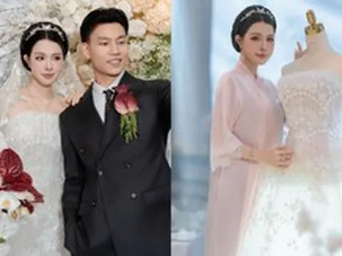 Ảnh nét căng: Tuyển thủ Văn Thanh nắm tay "chị đẹp" cực hạnh phúc trong ngày cưới, netizen đổ xô góp ý tạo hình cô dâu