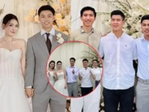 Dàn sao Quang Hải, Văn Hậu hội ngộ tại đám cưới Văn Thanh: MC Mù Tạt và Chu Thanh Huyền chiếm trọn spotlight