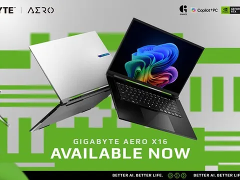 GIGABYTE chính thức mở bán AERO X16, tích hợp hiệu năng AI thế hệ mới vào mẫu Copilot+ PC siêu mỏng