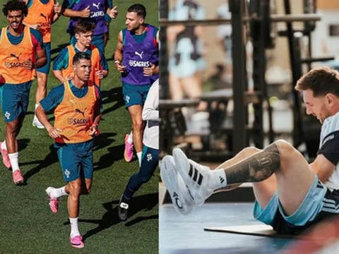 Ronaldo tuổi 41 vẫn bảnh bao, dẫn đầu dàn sao Bồ Đào Nha tập buổi đầu tiên tại World Cup 2026