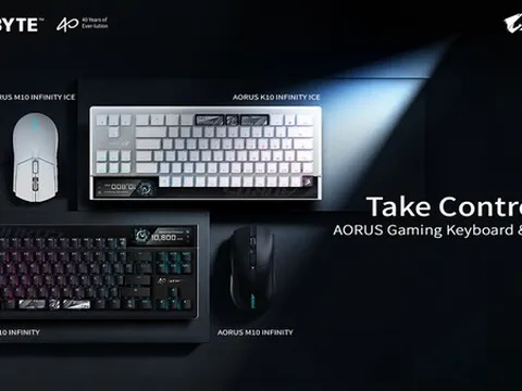 GIGABYTE ra mắt thế hệ gaming gearmới với bàn phím AORUS K10 INFINITY và chuột M10 INFINITY tại COMPUTEX 2026