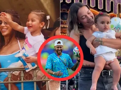 Ảo thật đấy: Neymar tập trung World Cup còn người yêu cũ và bạn gái hiện tại của anh lại "dung dăng dung dẻ" đưa các con đi chơi