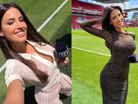 Nữ MC nóng bỏng nhất World Cup diện váy khoe đường cong "nghẹt thở", khiến fan "nổ mắt" quên luôn tỷ số!