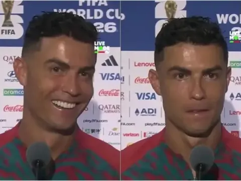 Phản ứng của Ronaldo khi phóng viên xin tăng lương