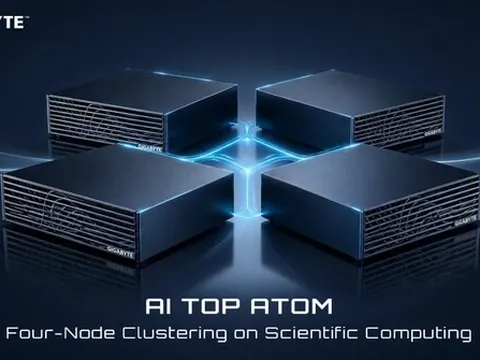GIGABYTE trình diễn cụm Four Node AI TOP ATOM trong tính toán khoa học