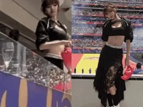 Fancam World Cup tóm dính mỹ nhân body siêu thực trên khán đài, hóa ra là Lisa BLACKPINK, bảo sao visual "cuốn" thế!