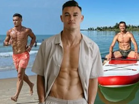 Body 6 múi “nũng nịu” của Lê Giang Patrik - trai trẻ yêu MC Hoàng Oanh