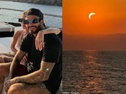 Vợ chồng David Beckham và Victoria hạnh phúc cùng ngắm nhật thực trên du thuyền hơn 560 tỷ đồng
