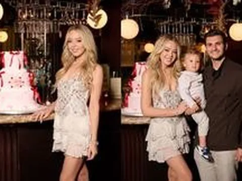 Tiffany Trump khoe ảnh sinh nhật tuổi 33 bên chồng con, chiếc váy bạc lấp lánh chiếm spotlight