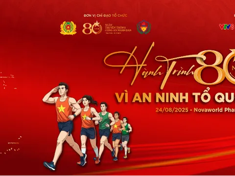 Biểu tượng tinh thần yêu nước: Lá cờ Tổ quốc 80m² tung bay trong lễ thượng cờ tại giải chạy đặc biệt