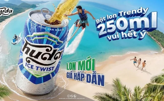 Mùa hè miền Trung vẫy gọi, Huda Ice Twist 250ml đáp lời với “con sóng niềm vui” bất tận